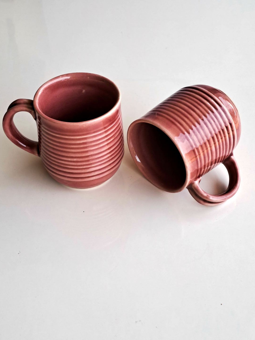 RED COLOR CERAMIC MUG/CUP (SET OF 2)