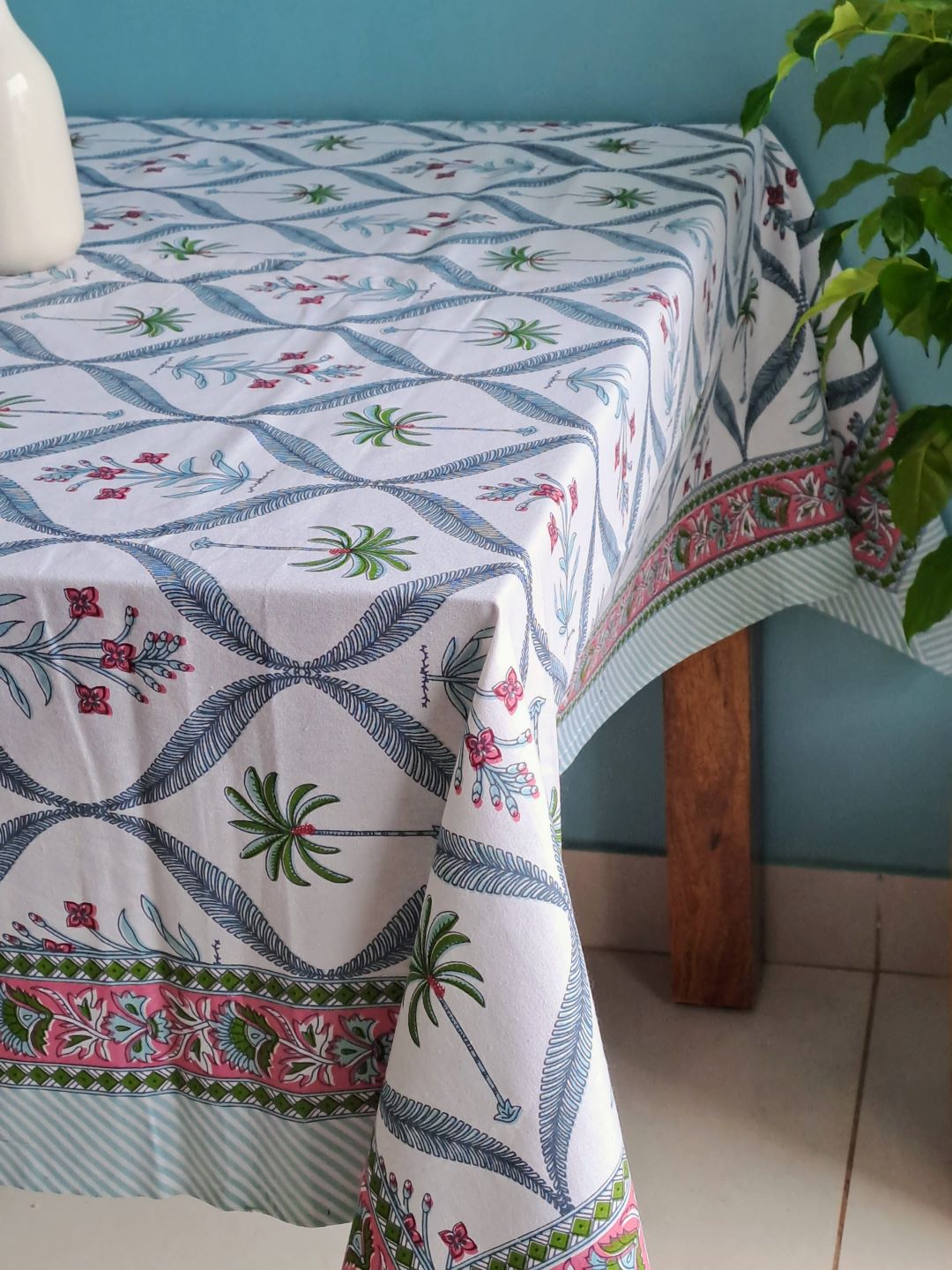 6 SEATER HAND BLOCK PRINT TABLE CLOTH