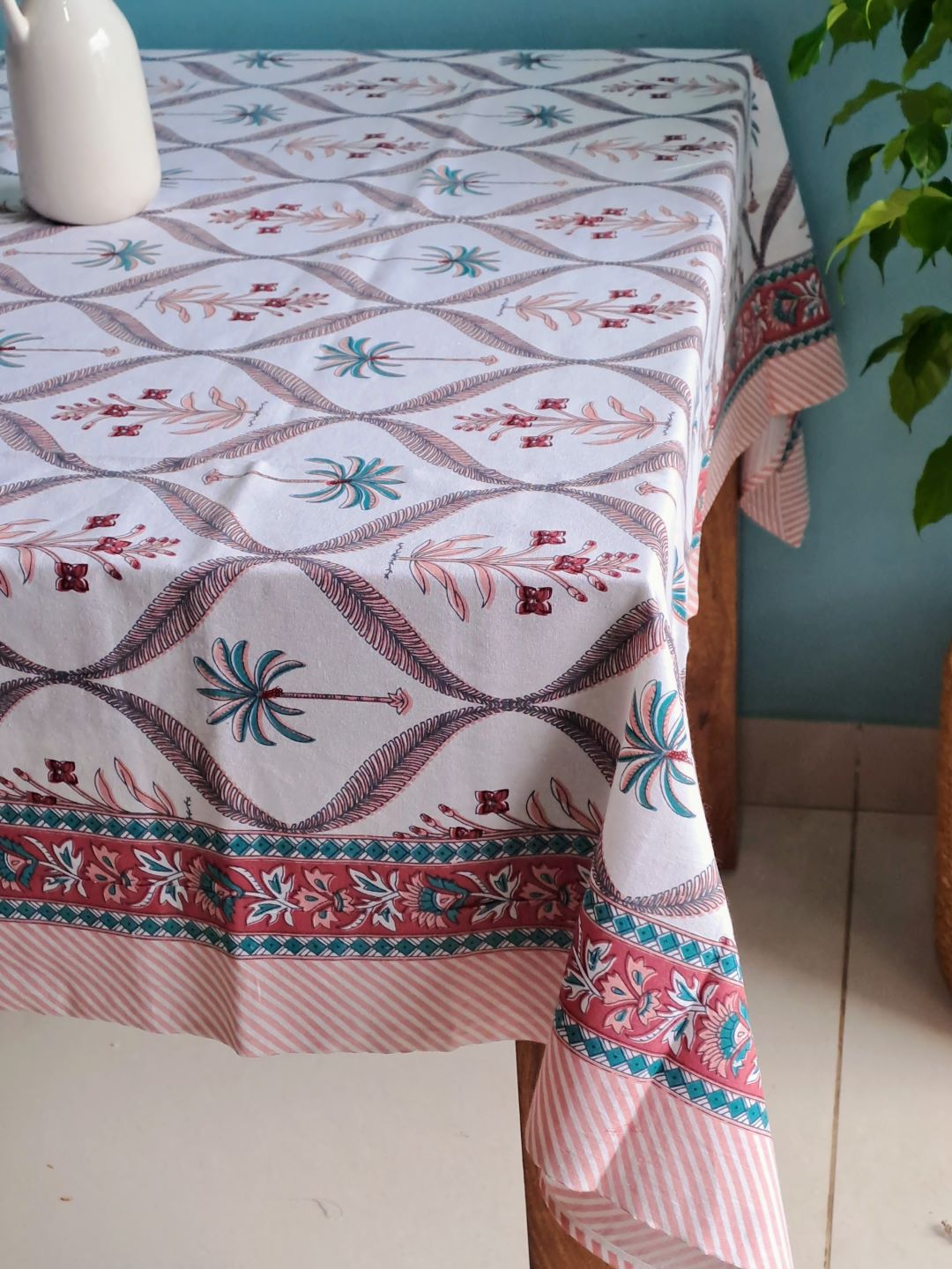 6 SEATER HAND BLOCK PRINT TABLE CLOTH