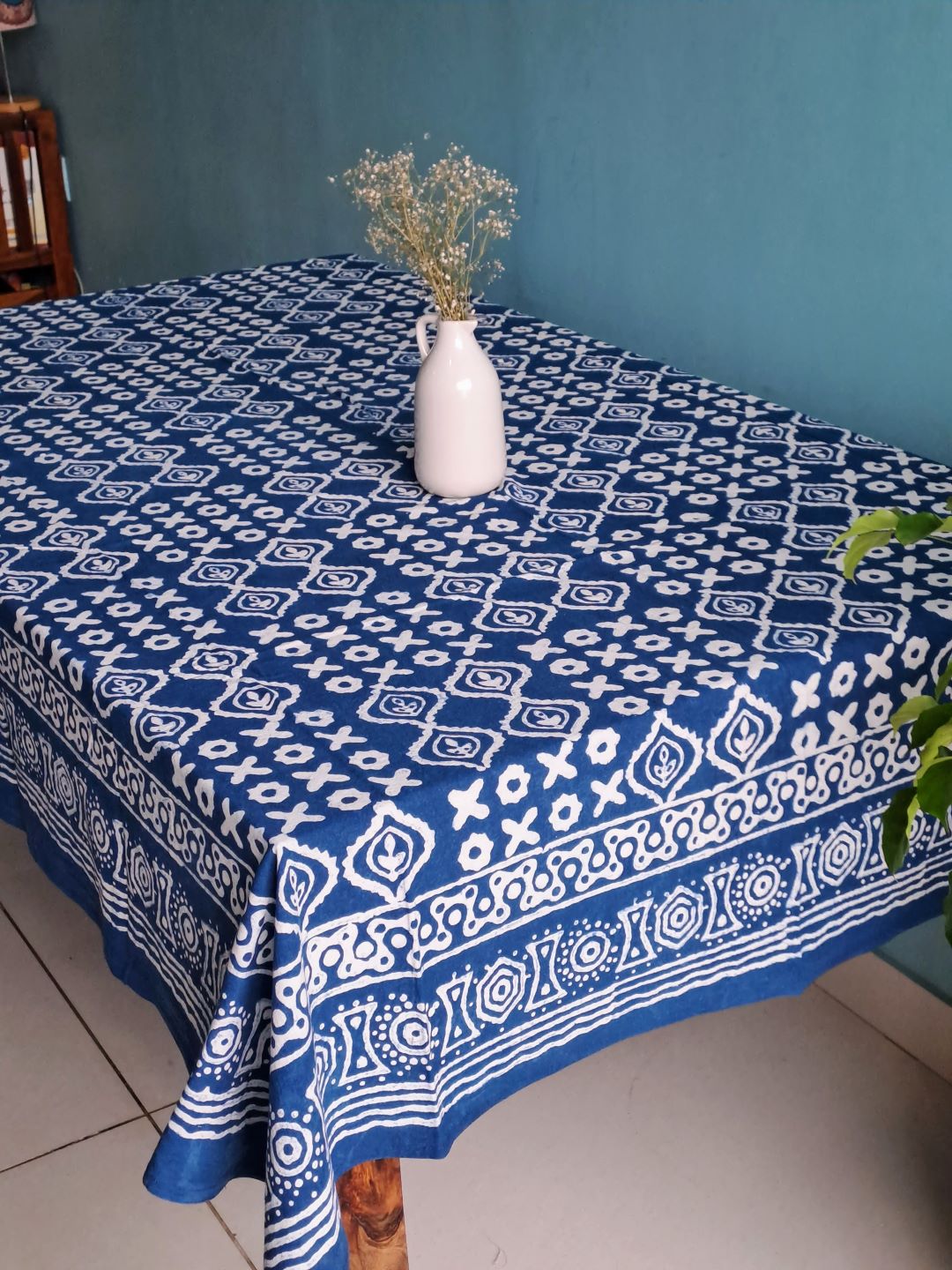 6 SEATER HAND BLOCK PRINT TABLE CLOTH