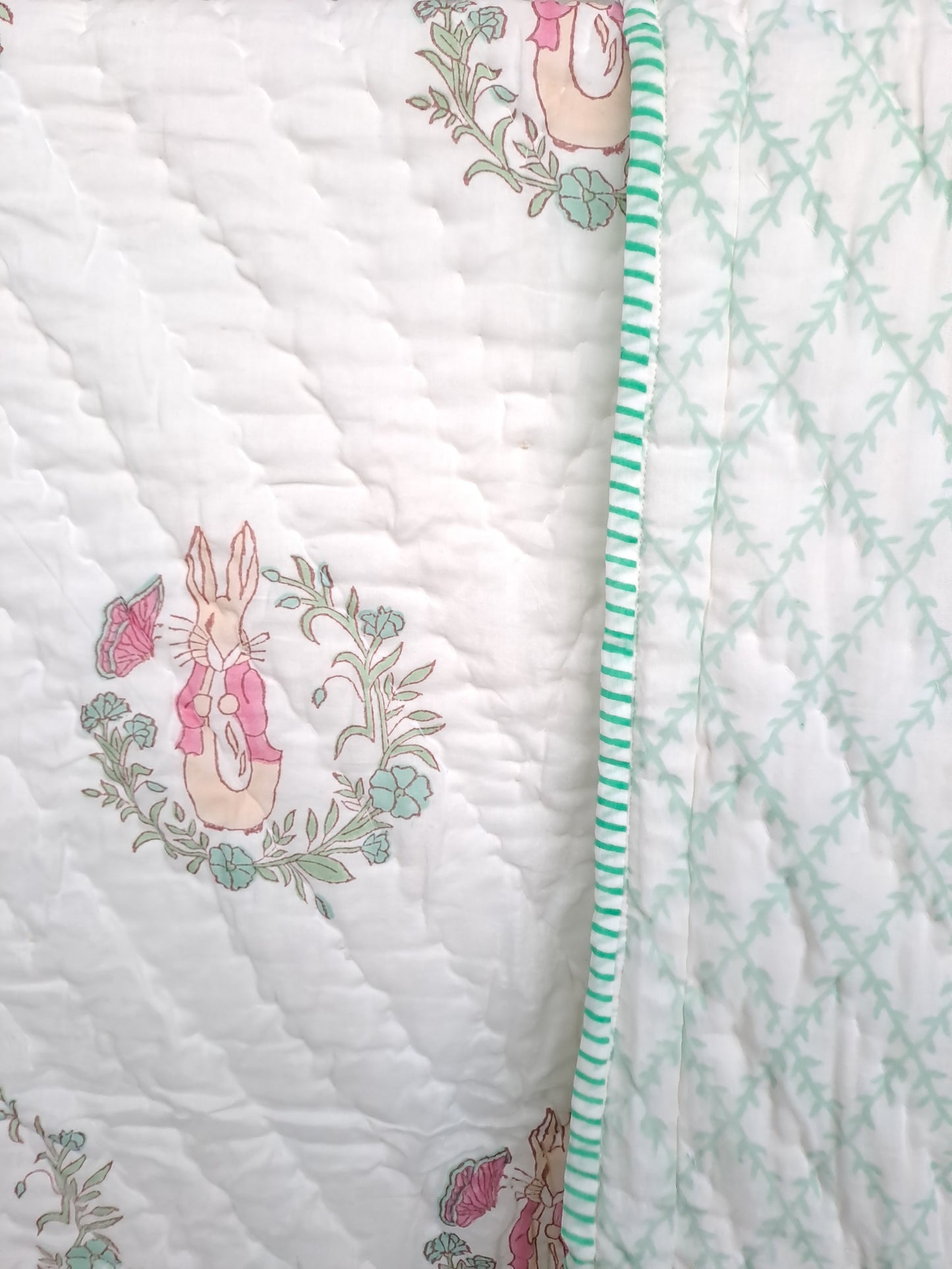 REMIUM QUALITY HAND BLOCK PRINT BABY QUILT
