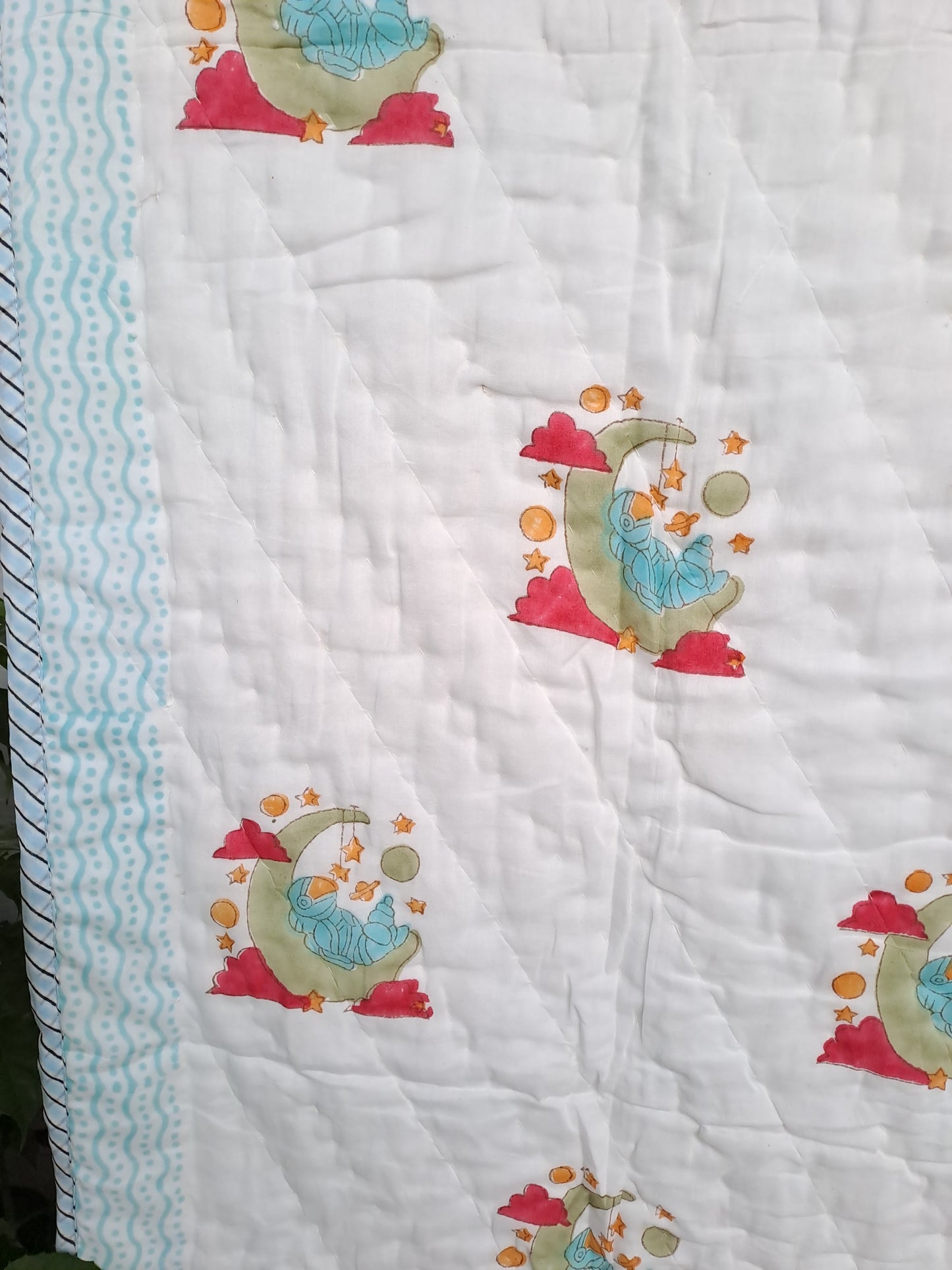 PREMIUM QUALITY HAND BLOCK PRINT BABY QUILT