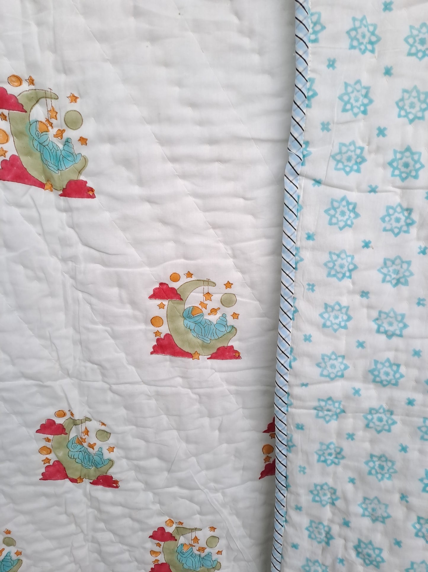 PREMIUM QUALITY HAND BLOCK PRINT BABY QUILT