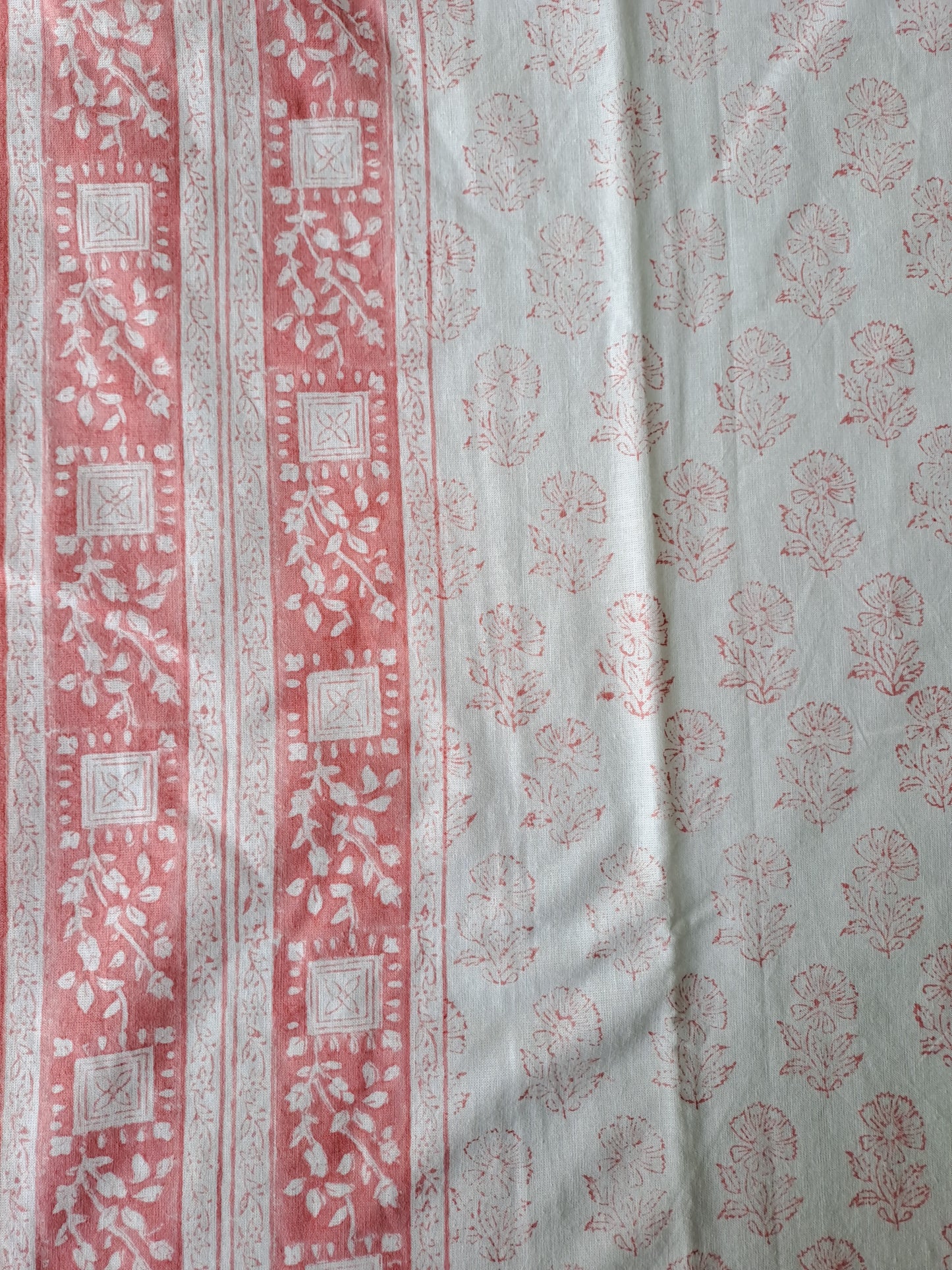 HAND BLOCK PRINT DOUBLE BEDSHEET AND QUILT BEDDING SET