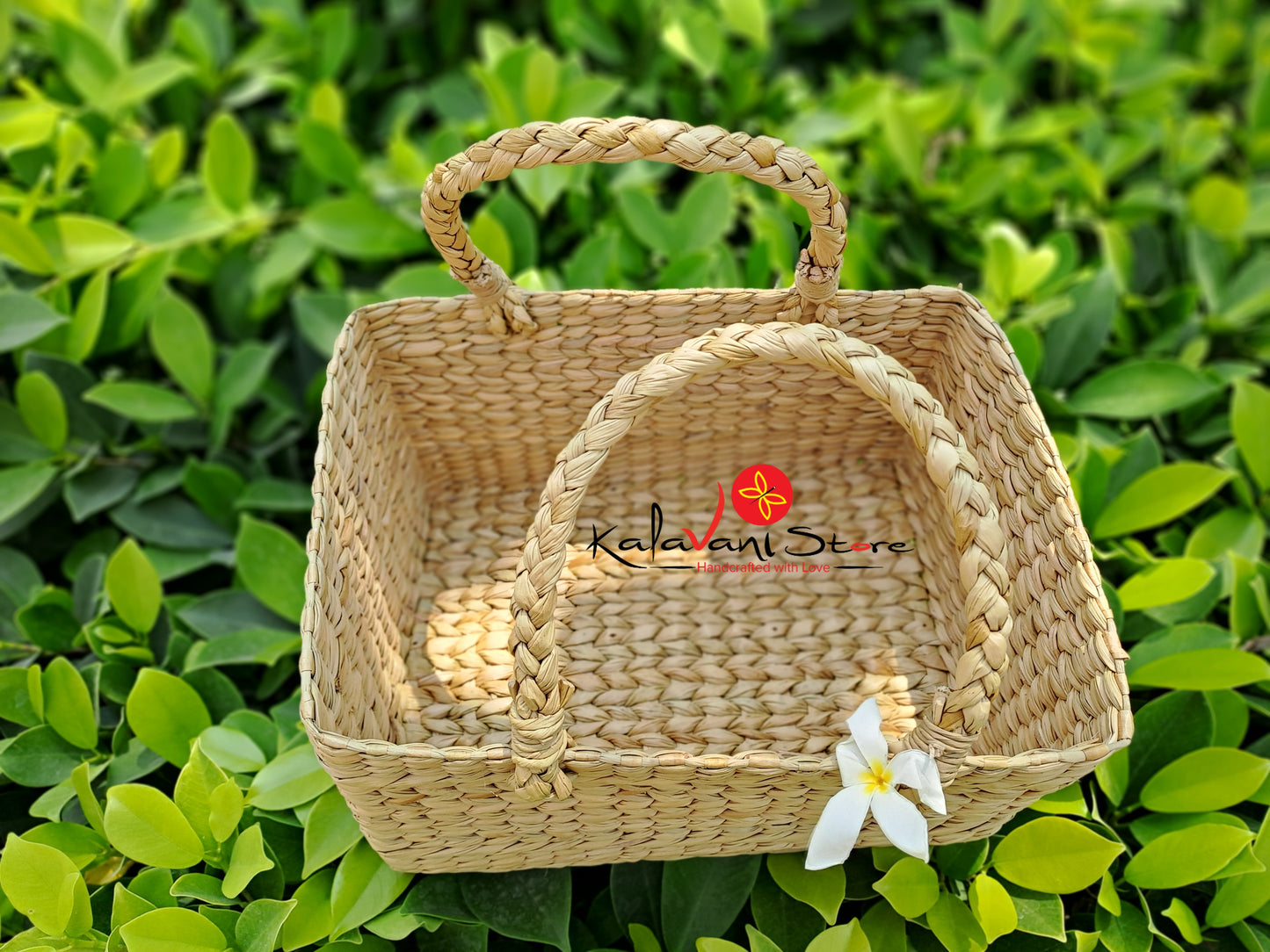 KAUNA GRASS BASKET WITH HANDLE