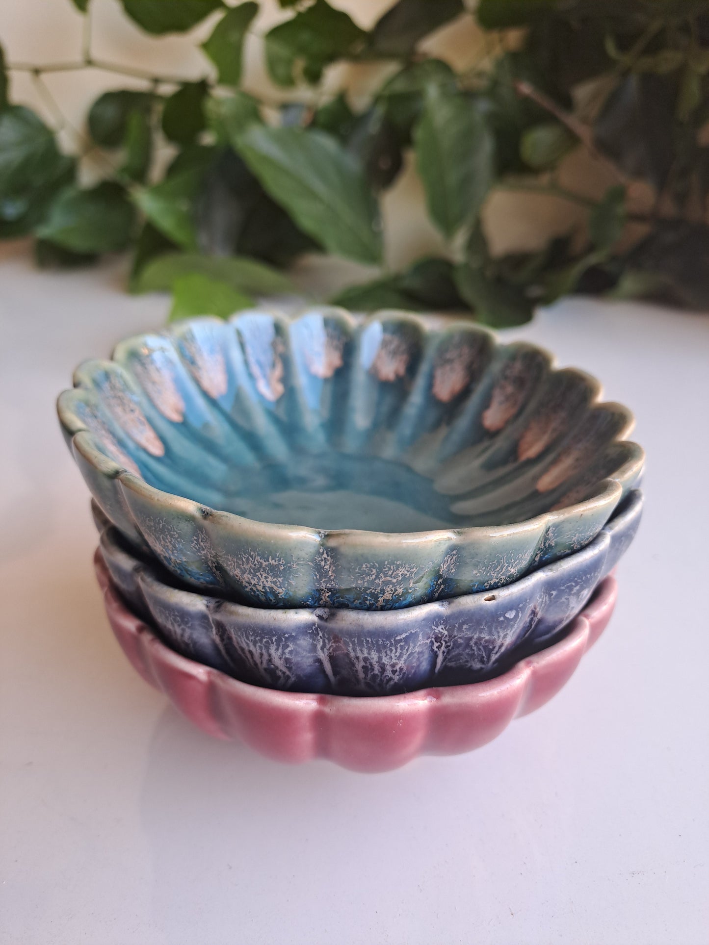 CERAMIC BLUE COLOR DESIGNER SMALL BOWLS (SET OF 2)