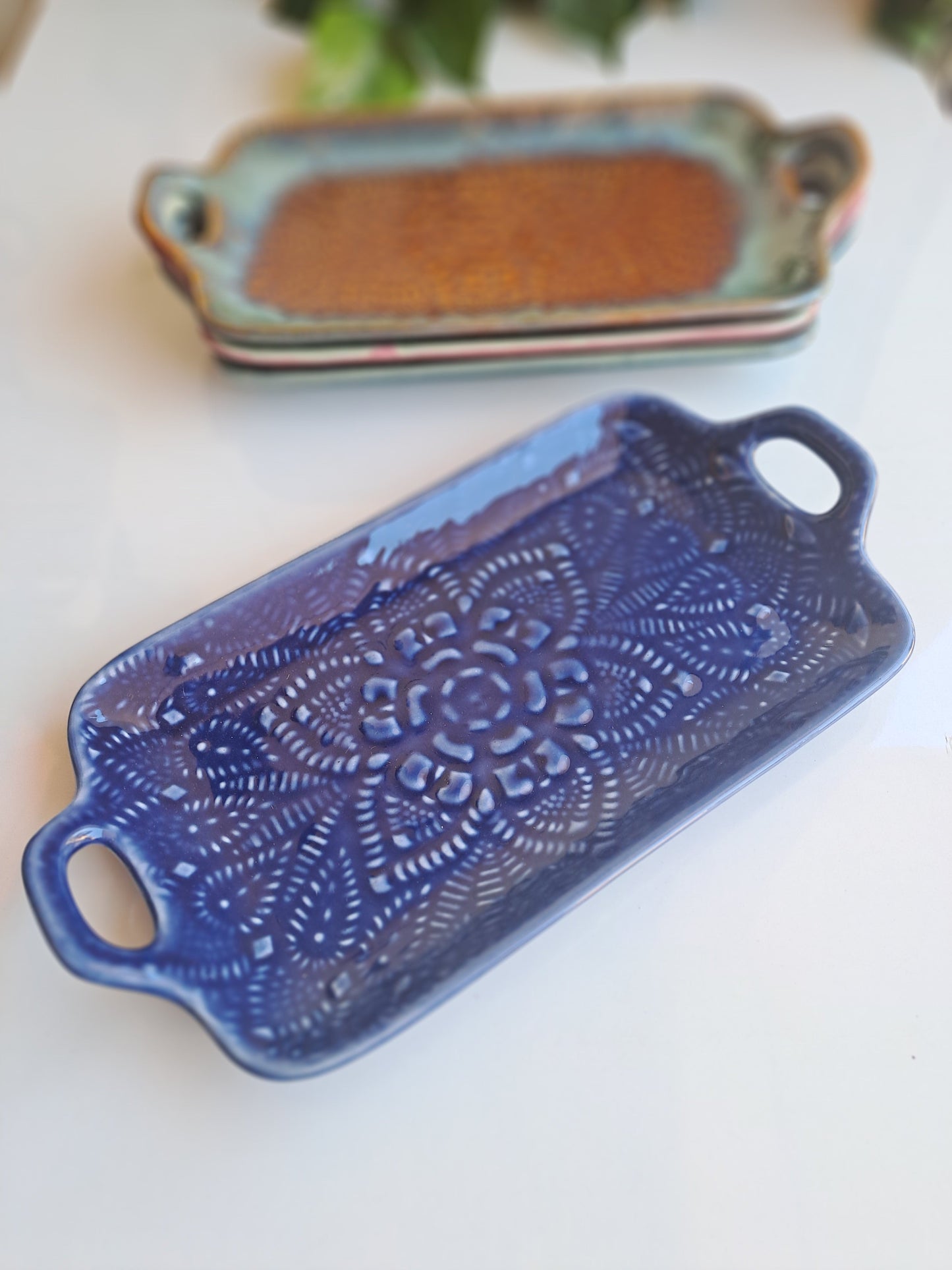 CERAMIC BLUE PLATTER