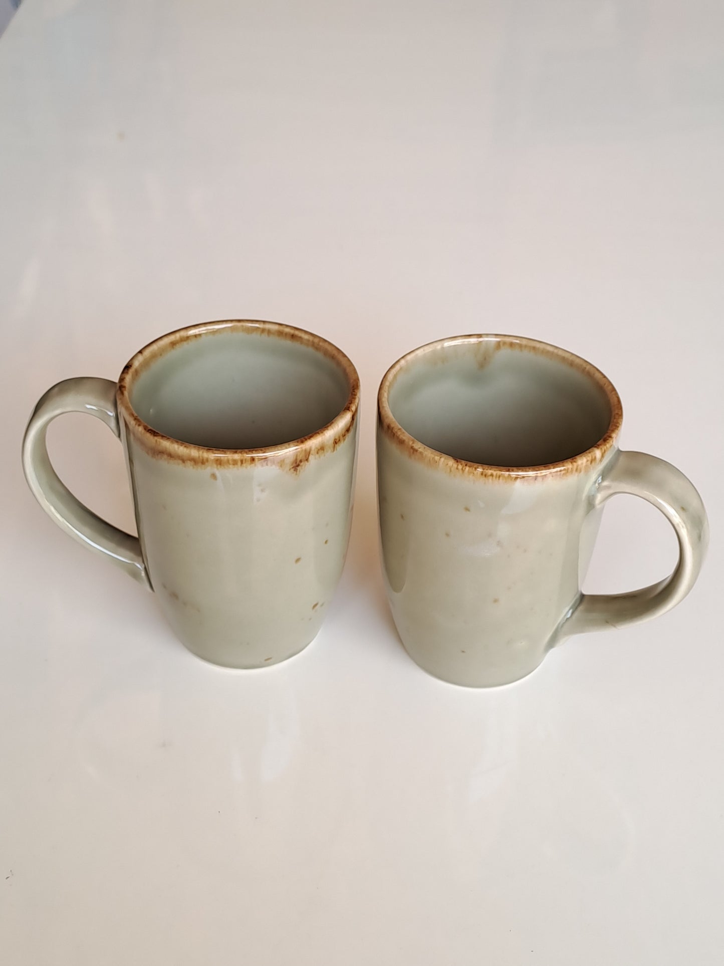 GREEN COLOR CERAMIC MUG/CUP(SET OF 2)