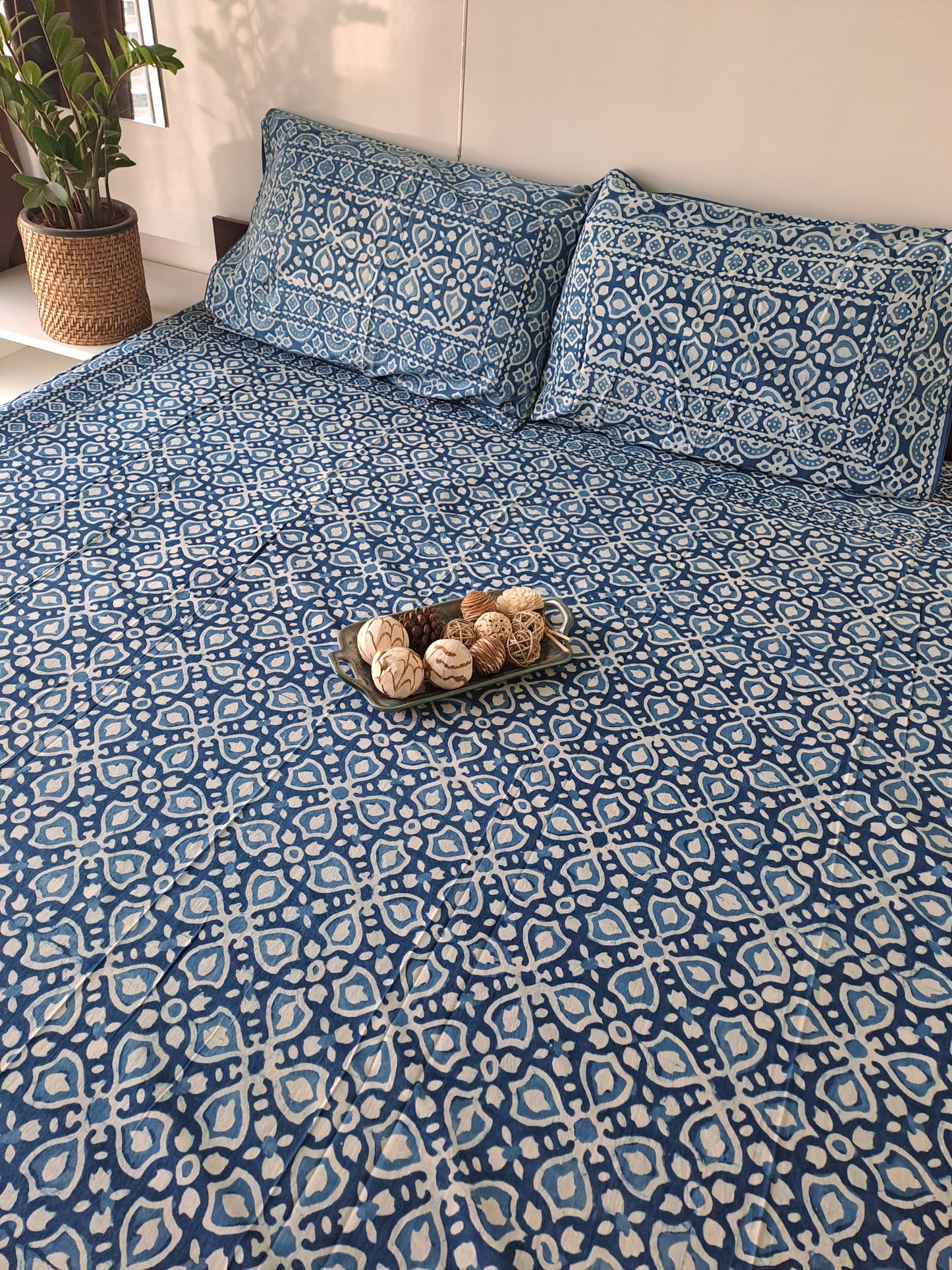 HANDBLOCK PRINT KING SIZE BEDSHEET