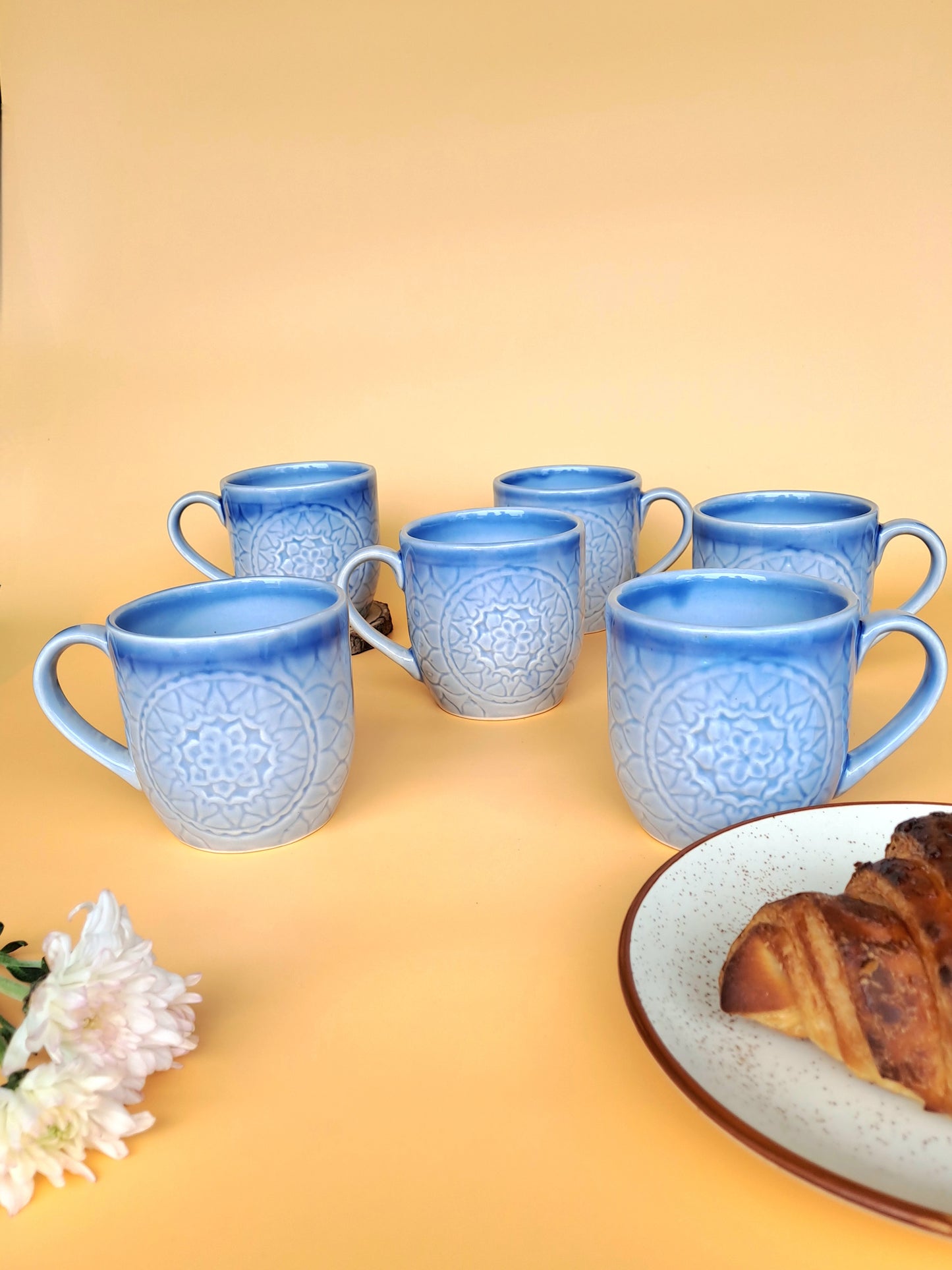 SKY BLUE COLOR MUG/CUP (SET OF 2)