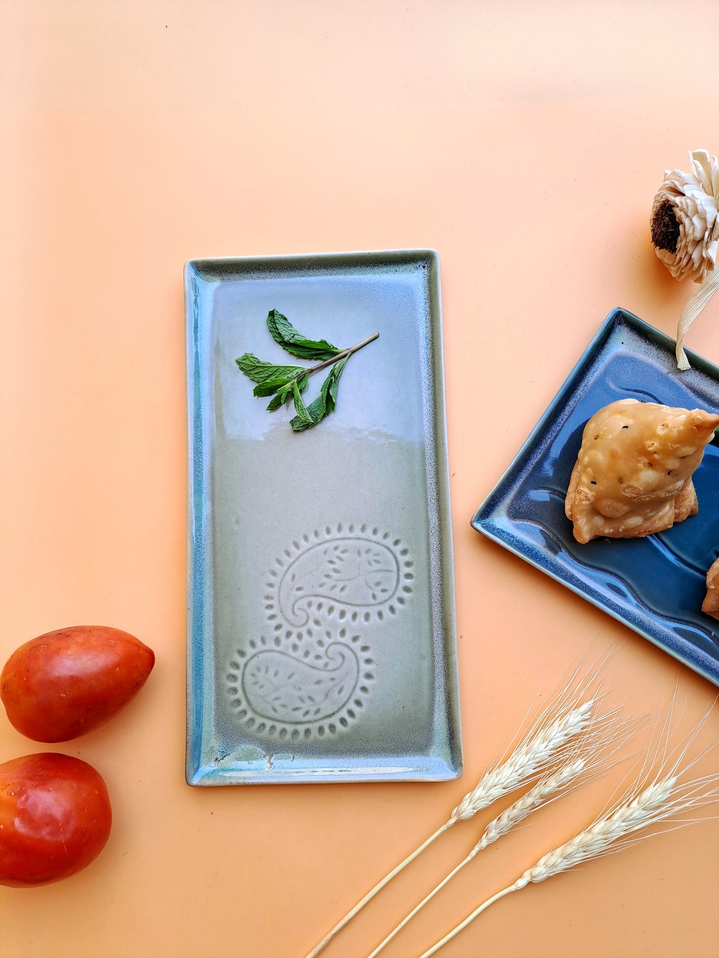 CERAMIC BLUE PLATTER