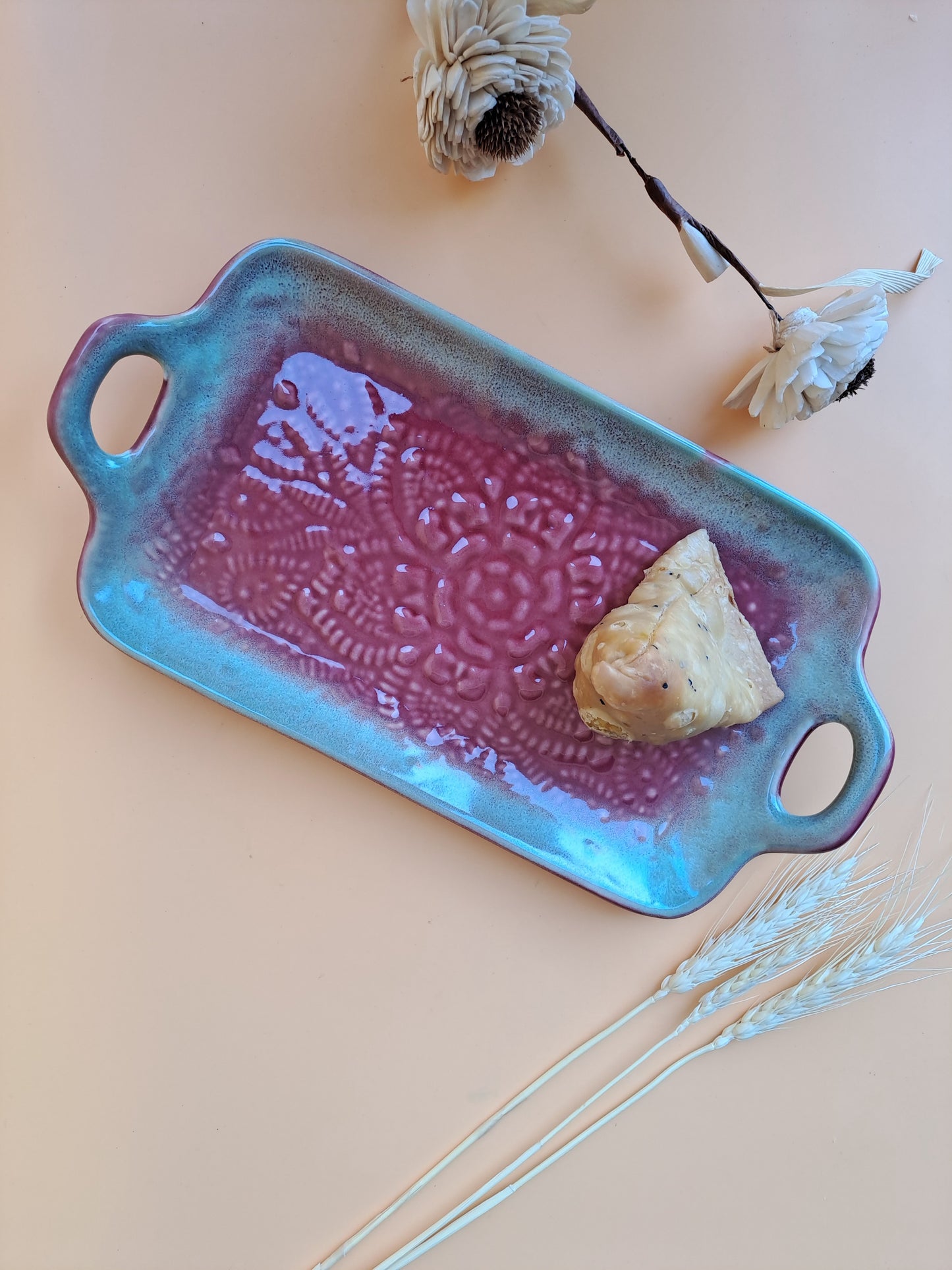 CERAMIC GREEN PLATTER