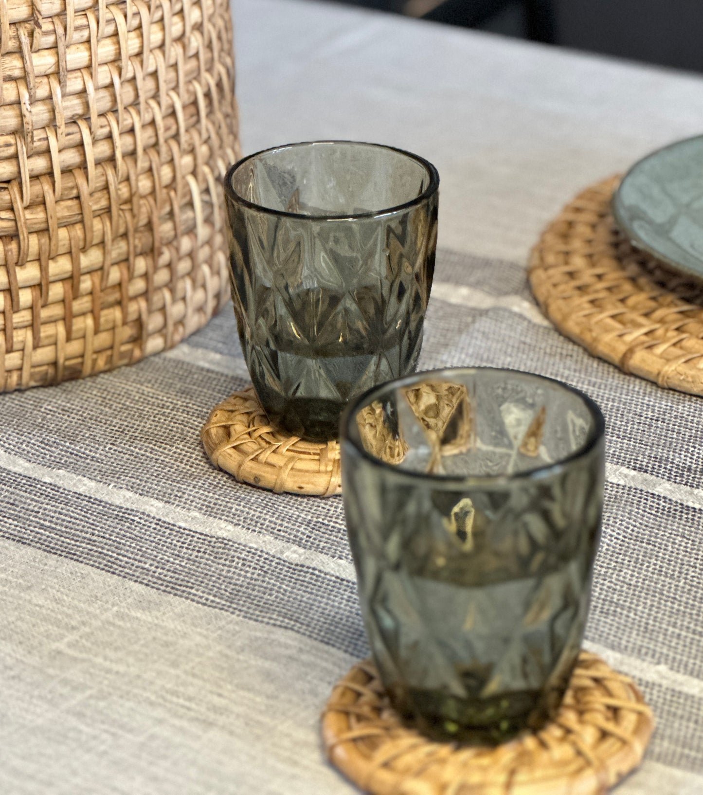 CANE COASTER 4" SET OF 2