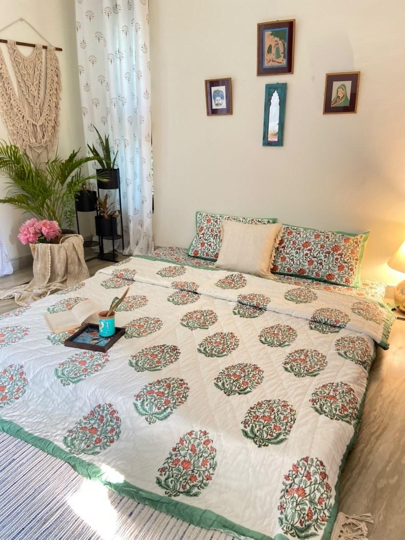 HAND BLOCK PRINT DOUBLE QUILT