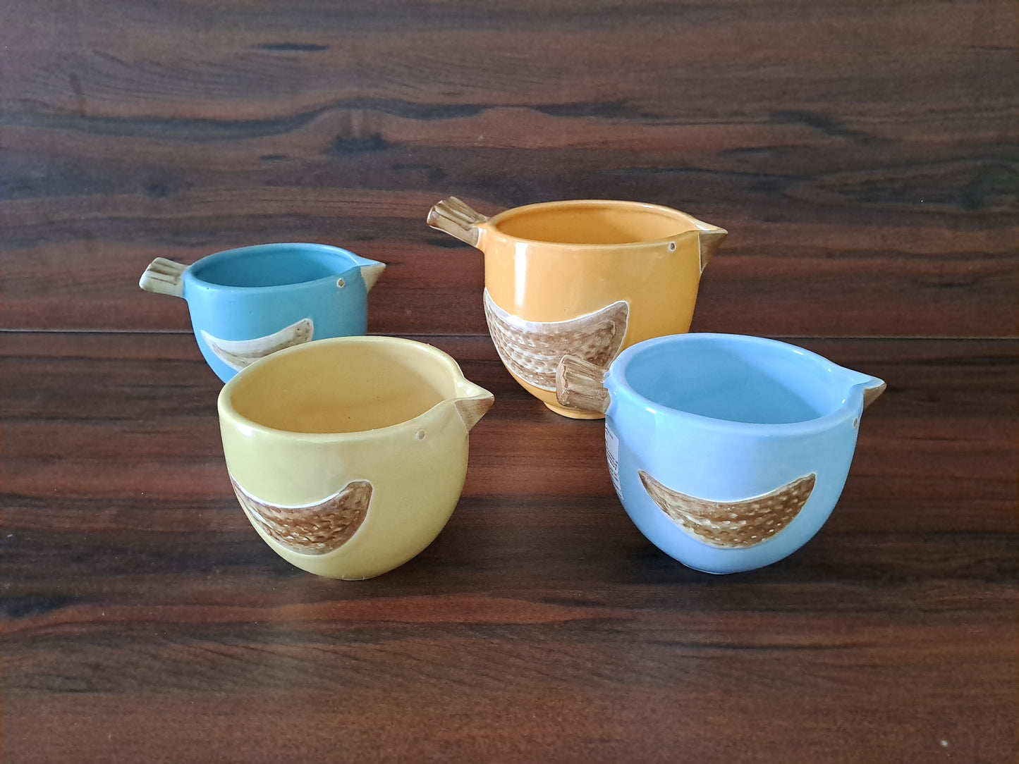 CERAMIC SKY BLUE SMALL BIRD PLANTER