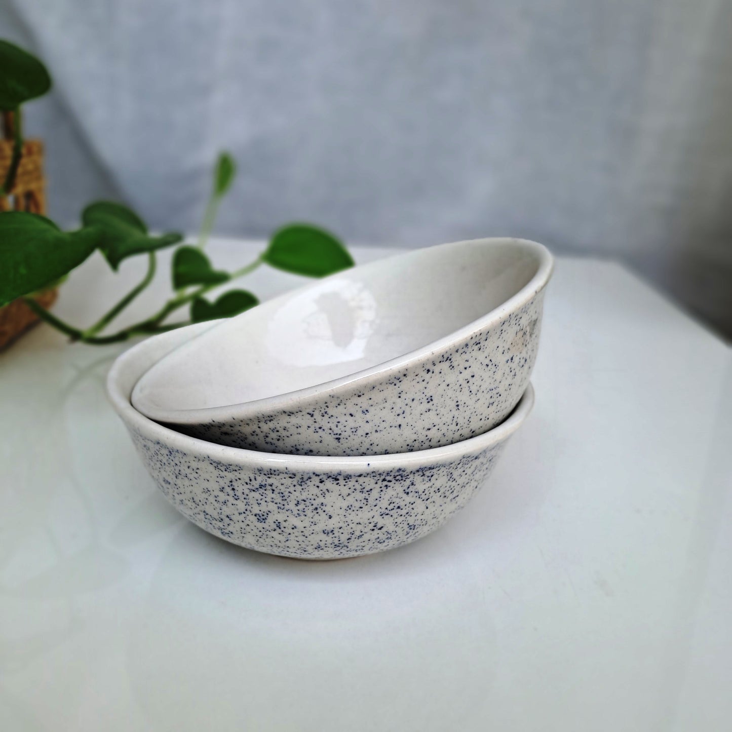CERAMIC MARBLE PRINTED BOWLS (SET OF 2)