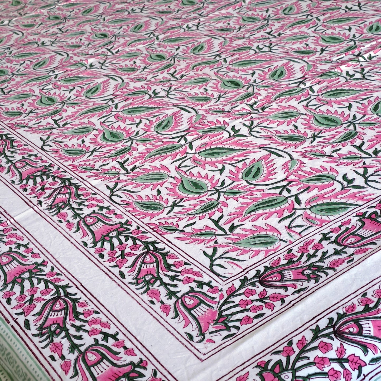 100% COTTON HAND BLOCK PRINT DOUBLE BEDSHEET