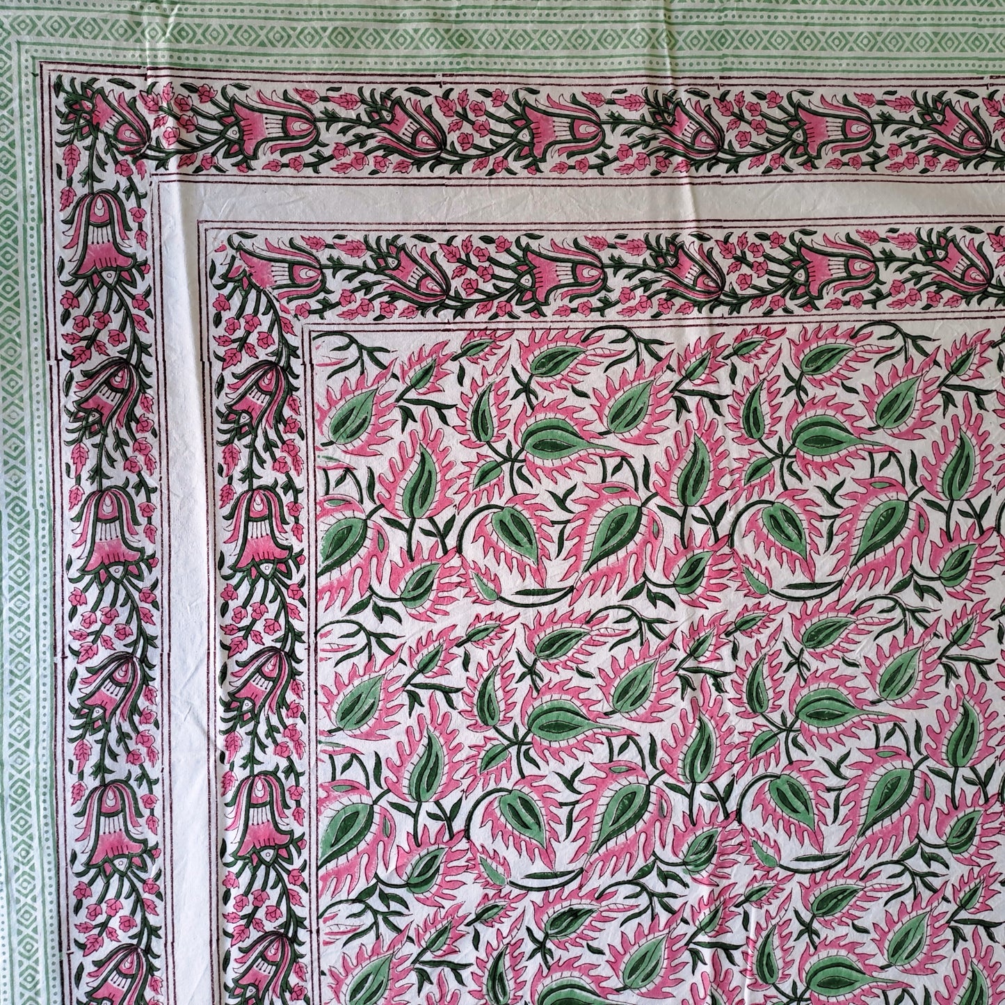 100% COTTON HAND BLOCK PRINT DOUBLE BEDSHEET