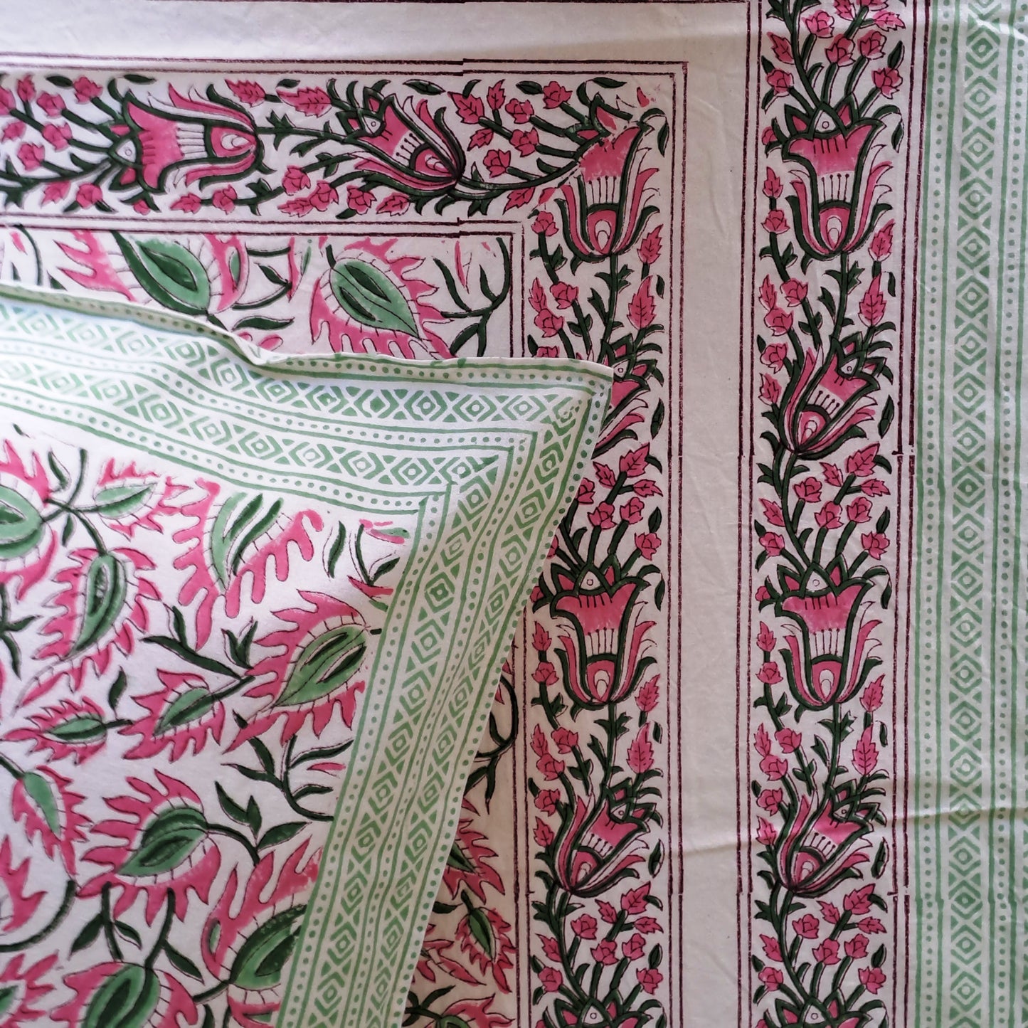 100% COTTON HAND BLOCK PRINT DOUBLE BEDSHEET
