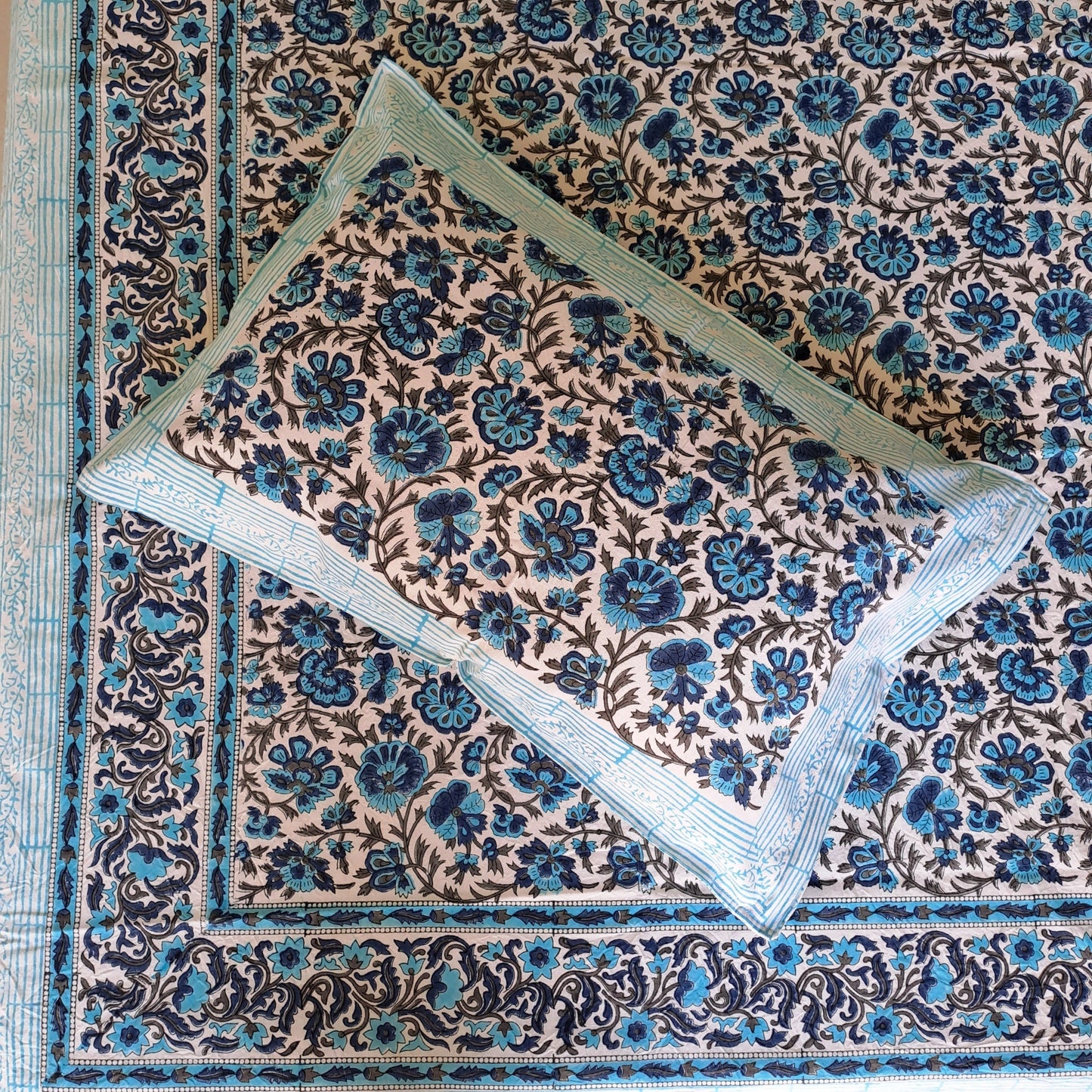 100% COTTON HAND BLOCK PRINT DOUBLE BEDSHEET