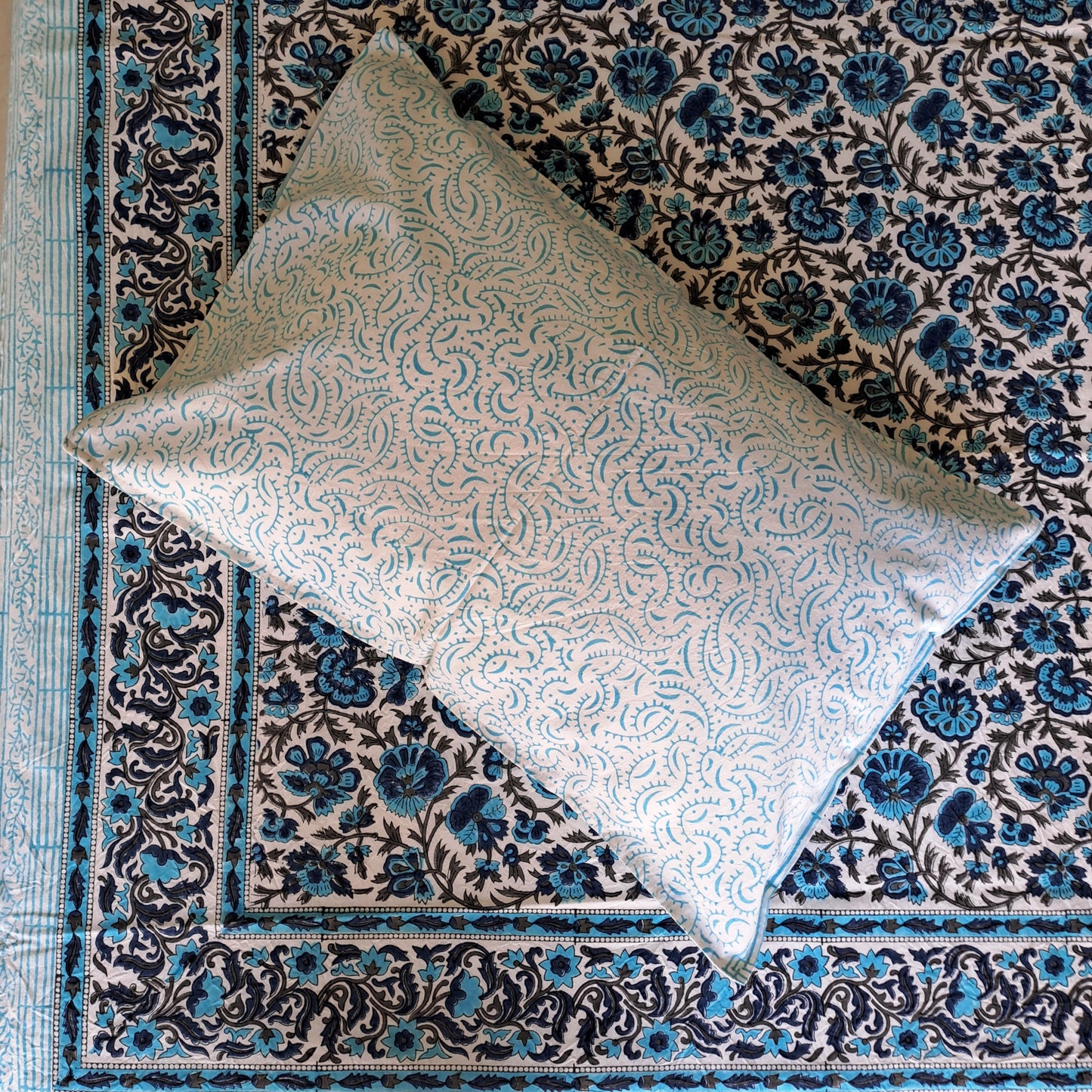 100% COTTON HAND BLOCK PRINT DOUBLE BEDSHEET