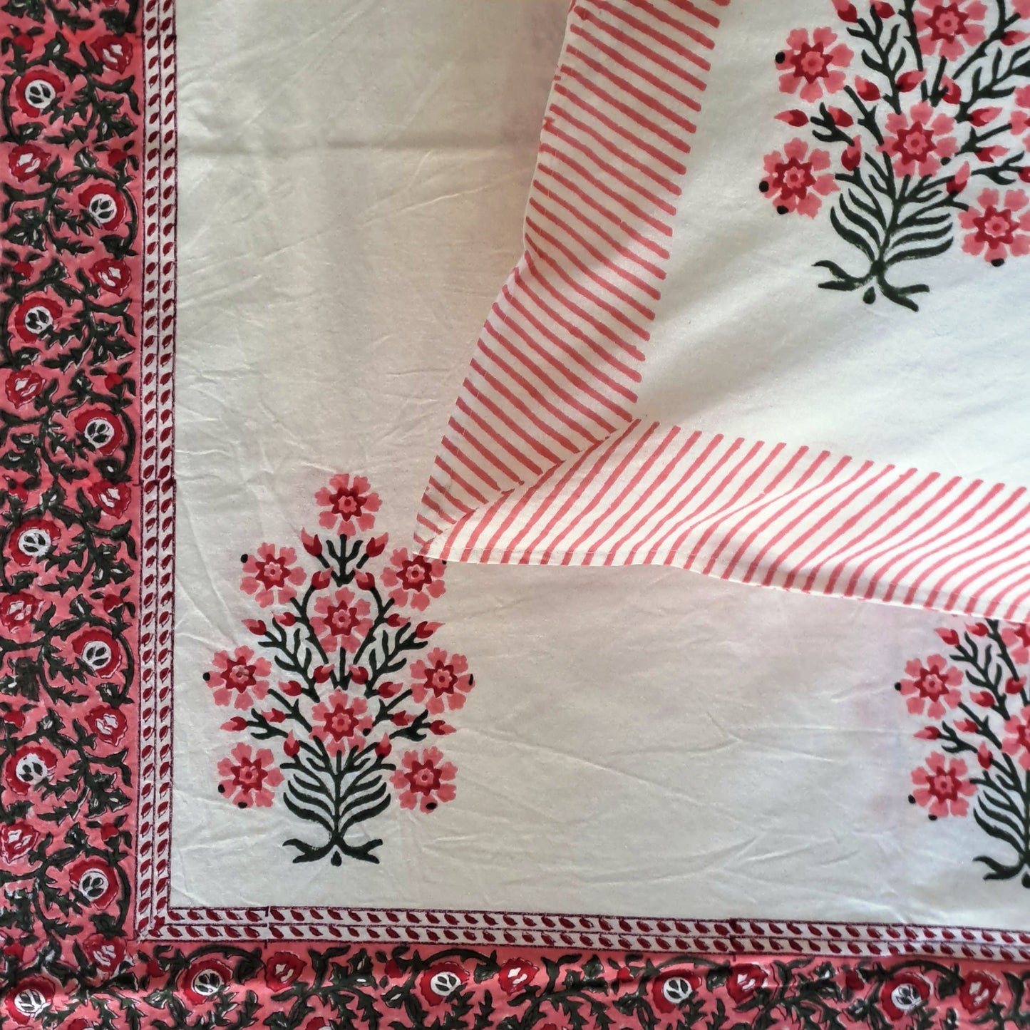 100% COTTON HAND BLOCK PRINT DOUBLE BEDSHEET