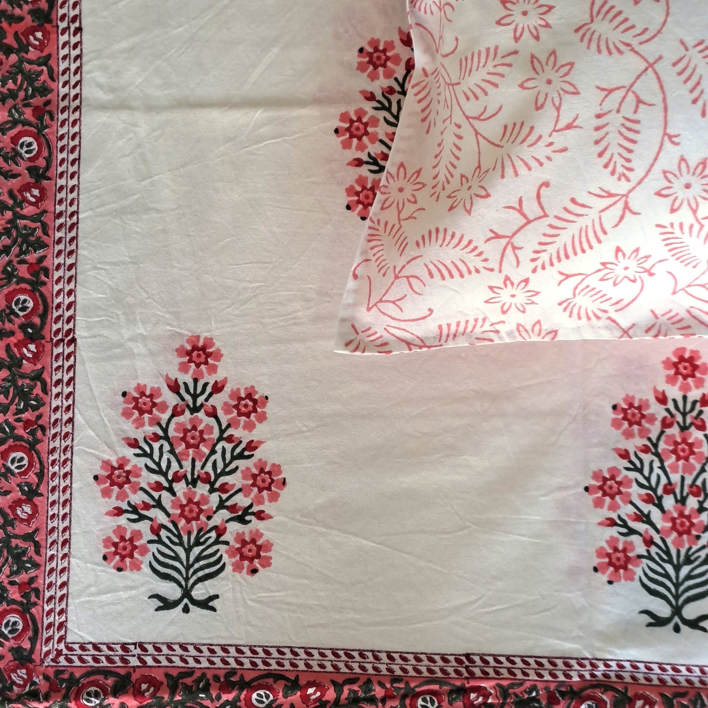 100% COTTON HAND BLOCK PRINT DOUBLE BEDSHEET