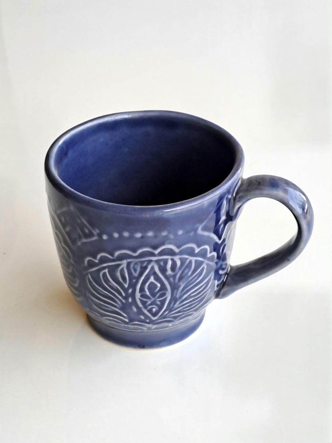 BLUE COLOR CERAMIC MUG/CUP (SET OF 2)