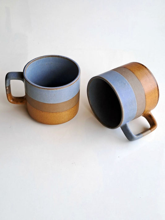 BROWN AND BLUE COLOR MUG/CUP(SET OF 2)