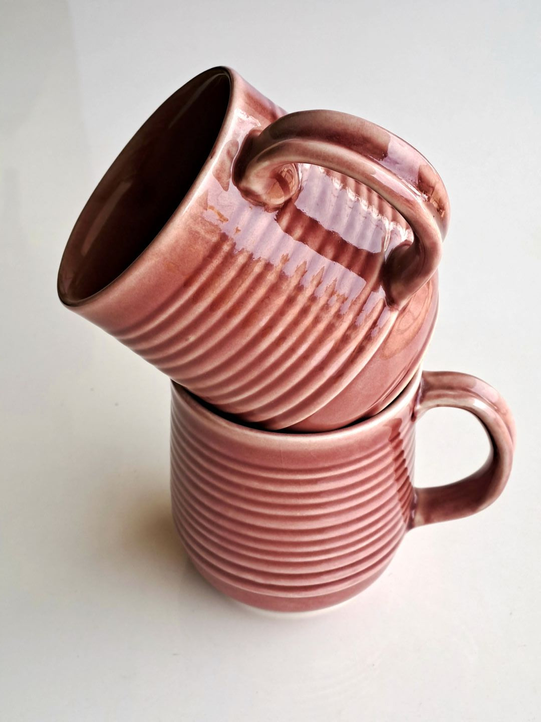 RED COLOR CERAMIC MUG/CUP (SET OF 2)