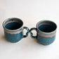 GREEN COLOR CERAMIC MUG/CUP (SET OF 2)