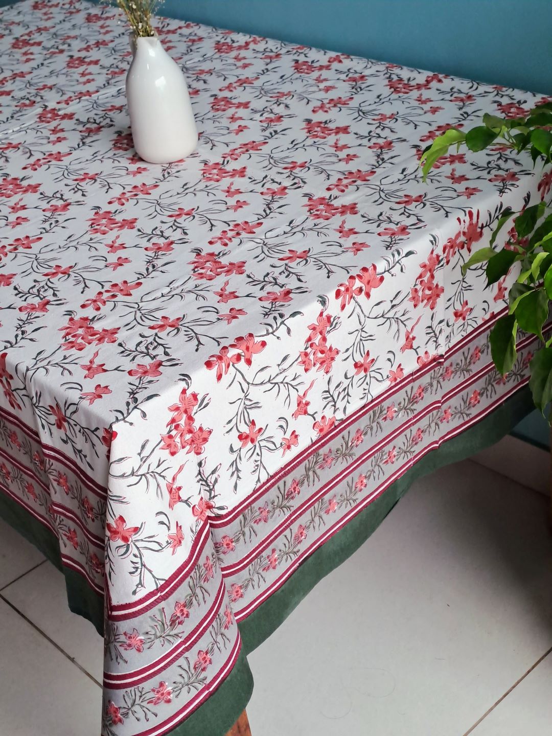 6 SEATER HAND BLOCK PRINT TABLE CLOTH