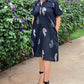 HANDBLOCK PRINT BLACK DRESS