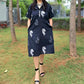HANDBLOCK PRINT BLACK DRESS