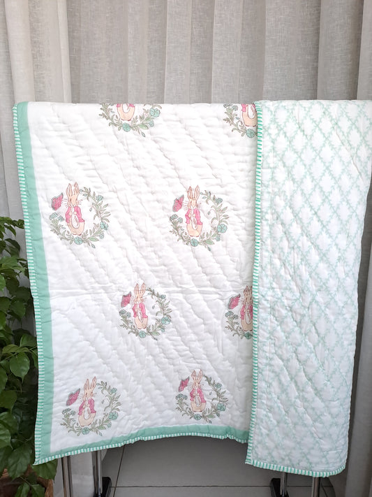 REMIUM QUALITY HAND BLOCK PRINT BABY QUILT