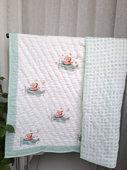 REMIUM QUALITY HAND BLOCK PRINT BABY QUILT