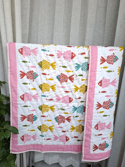 PREMIUM QUALITY HAND BLOCK PRINT BABY QUILT