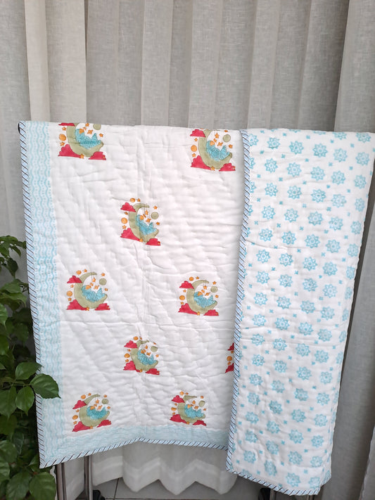 PREMIUM QUALITY HAND BLOCK PRINT BABY QUILT