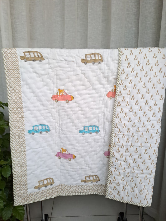 PREMIUM QUALITY HAND BLOCK PRINT BABY QUILT