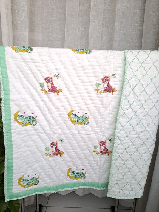 PREMIUM QUALITY HAND BLOCK PRINT BABY QUILT