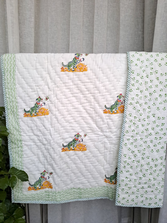 PREMIUM QUALITY HAND BLOCK PRINT BABY QUILT