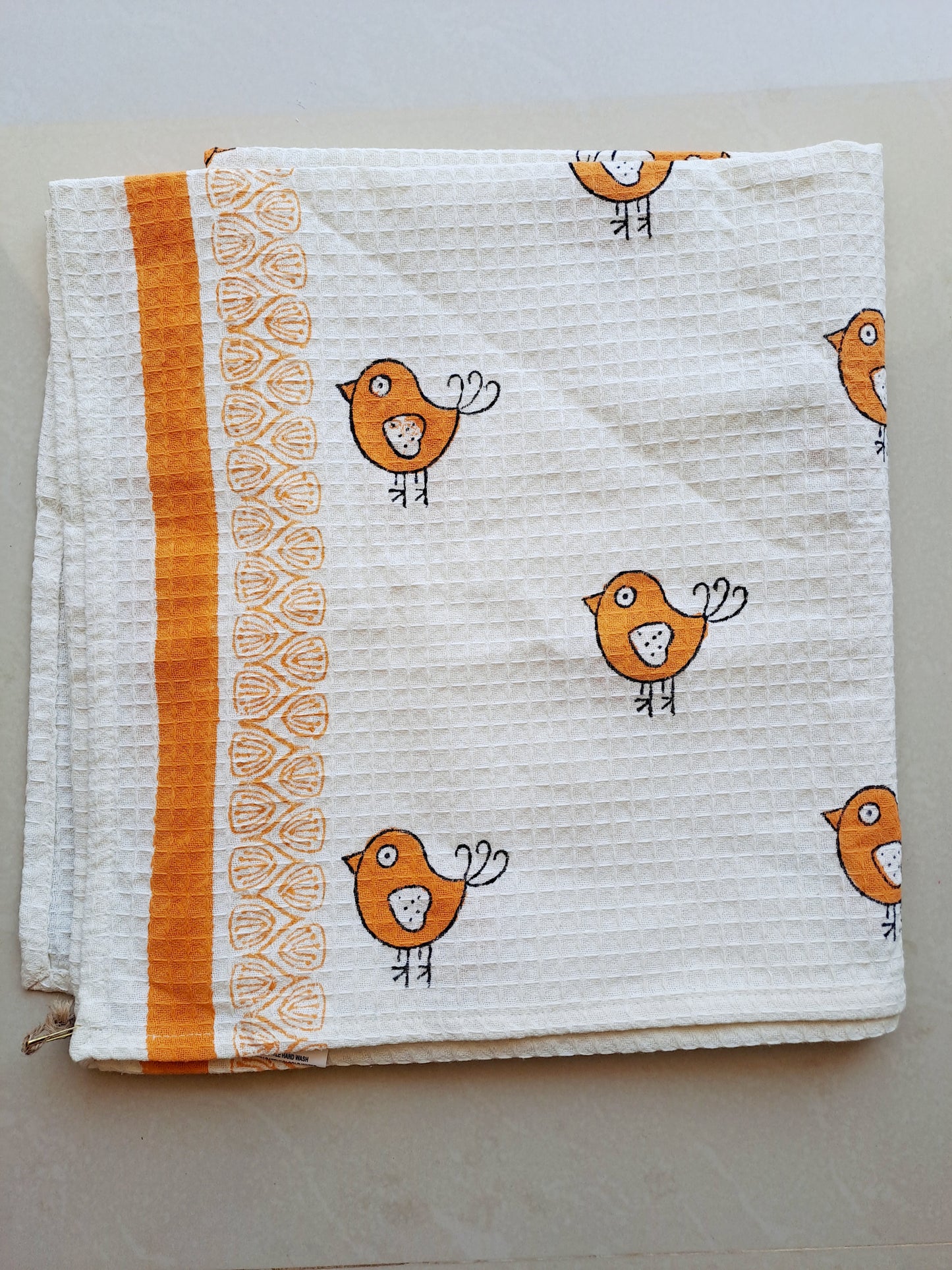 Hand block Print Waffel Towel