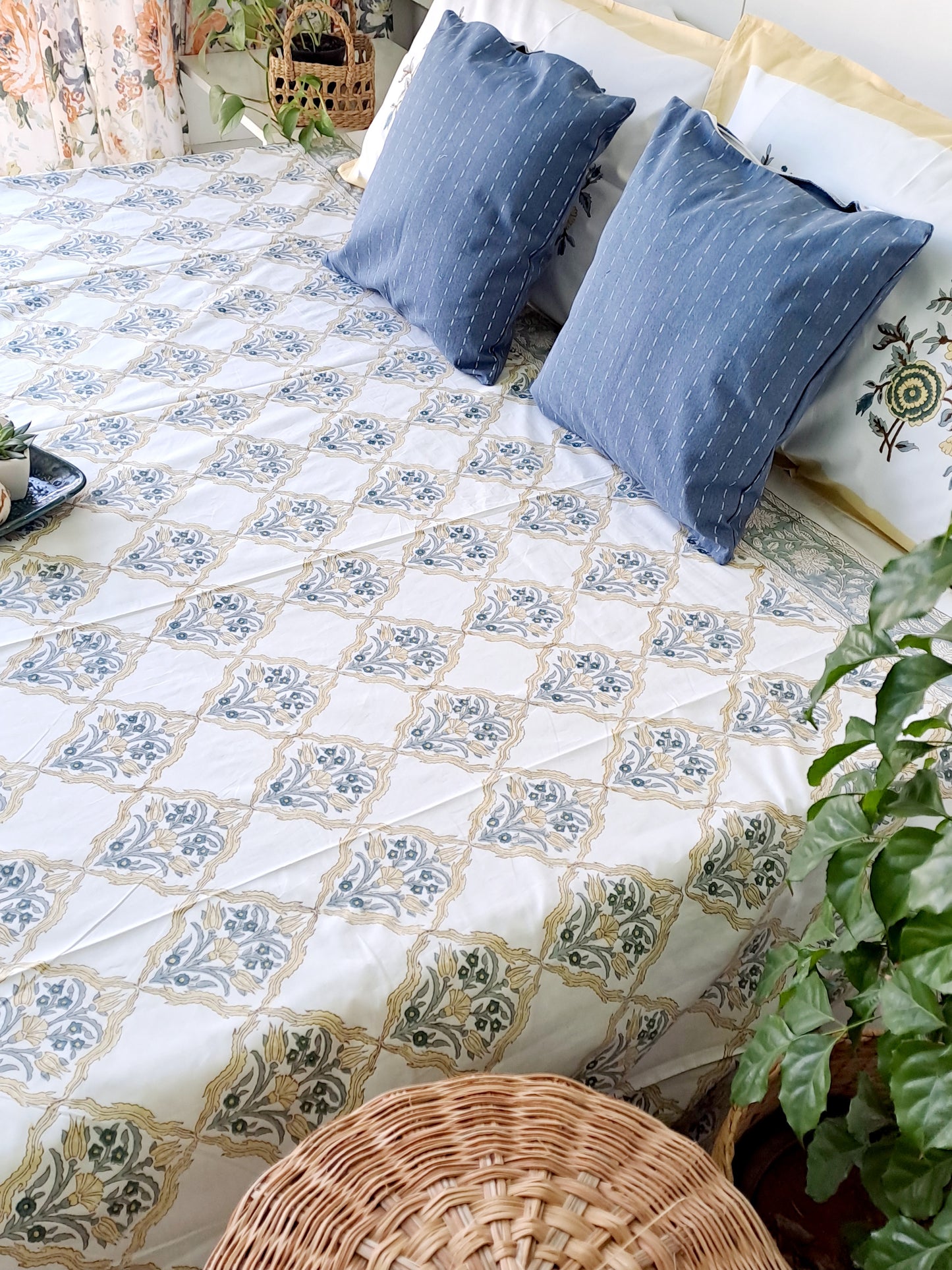 HANDBLOCK PRINT BEDSHEET