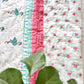 HANDBLOCK PRINTED REVERSIBLE COTTON KIDS (SINGLE )QUILT