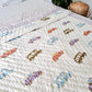 HANDBLOCK PRINTED REVERSIBLE COTTON KIDS (SINGLE) QUILT