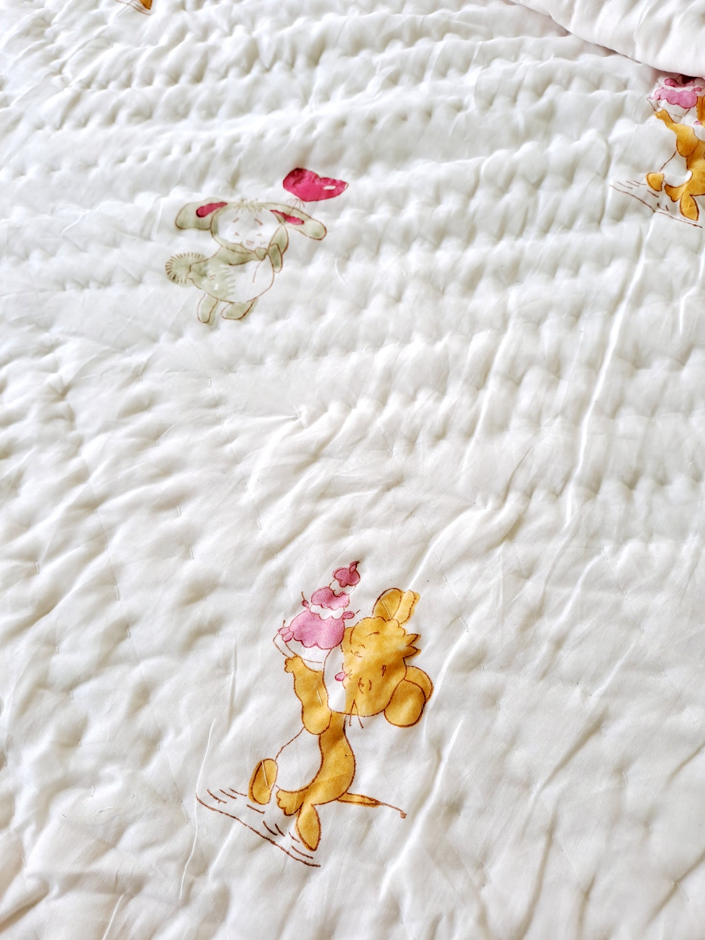 HANDBLOCK PRINTED REVERSIBLE COTTON KIDS (SINGLE) QUILT