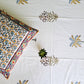 HAND BLOCK PRINT DOUBLE BEDSHEET AND QUILT BEDDING SET
