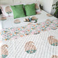 HAND BLOCK PRINT DOUBLE BEDSHEET AND QUILT BEDDING SET