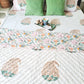 HAND BLOCK PRINT DOUBLE BEDSHEET AND QUILT BEDDING SET