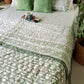 HAND BLOCK PRINT DOUBLE BEDSHEET AND QUILT BEDDING SET